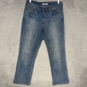 Levi's 505 Denim Jeans Women's Size 28 x 24 Blue Medium Wash Straight Leg Pants‎